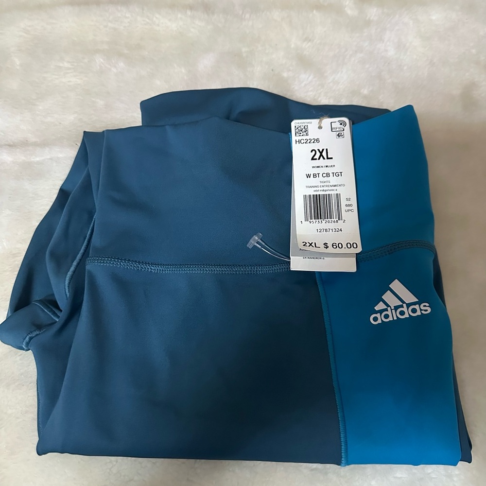 Adidas Blue Sweatpants High-Waisted Joggers